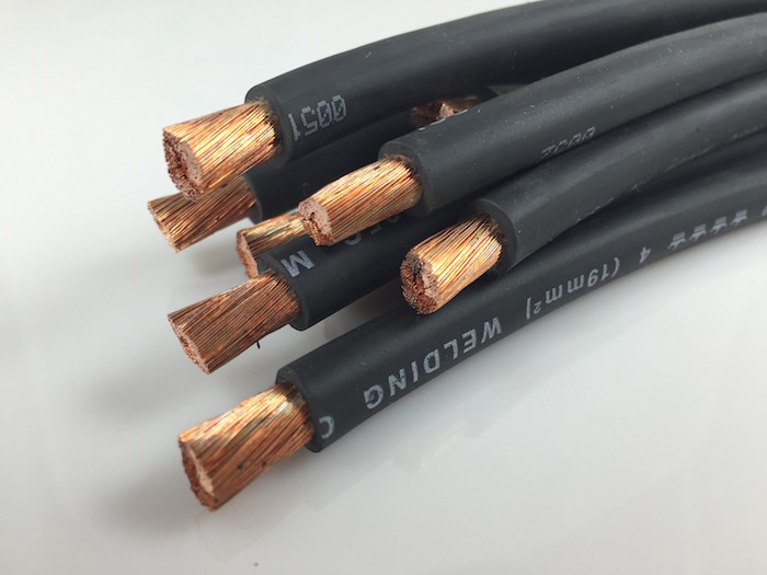 4 AWG Welding Cable Black with Custom Strip